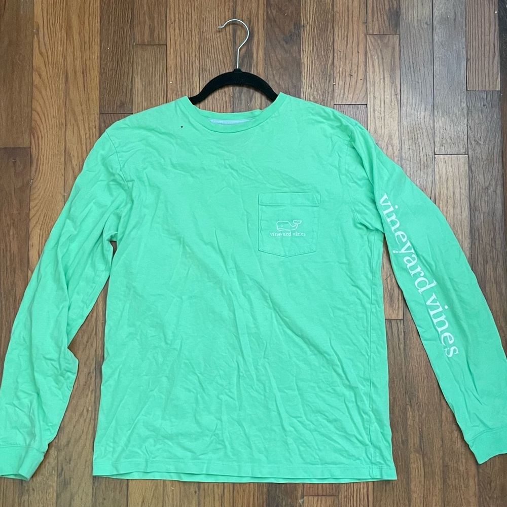 Vineyard Vines Men's Mint Long Sleeve Tee